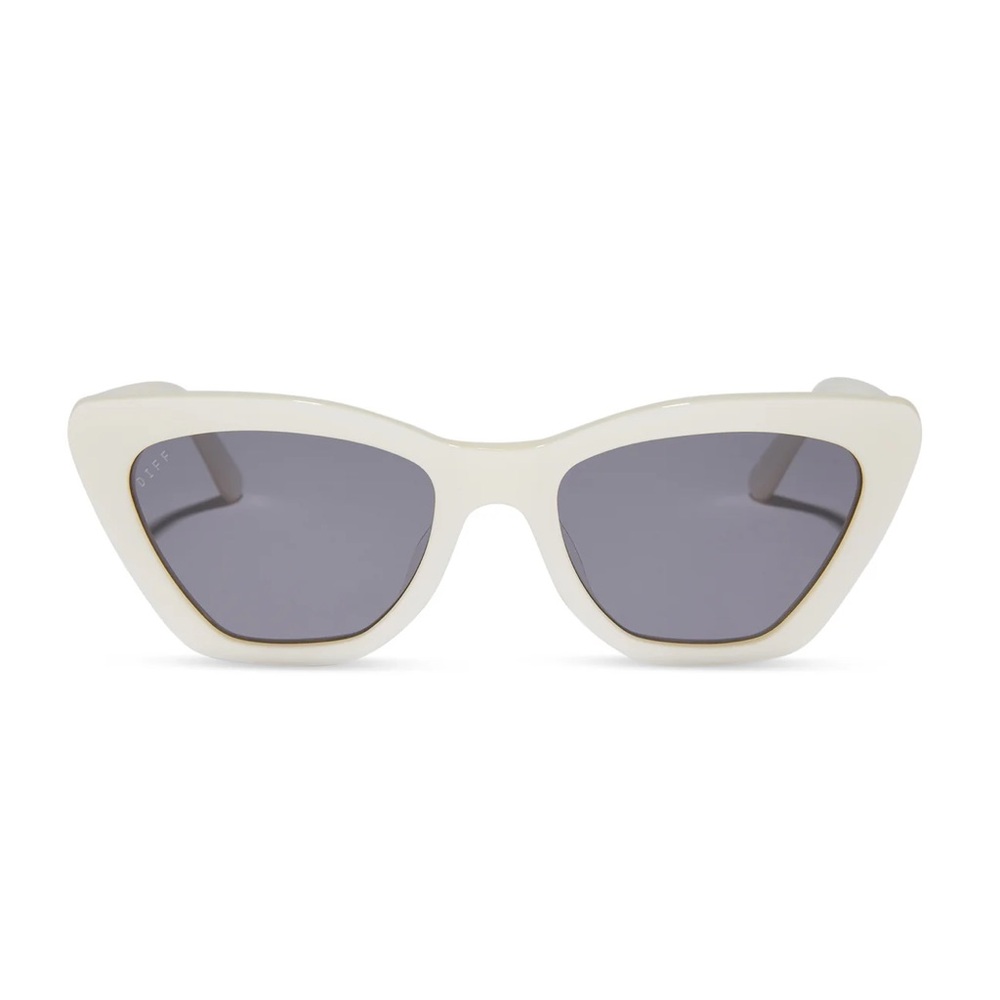 Diff Eyewear Cream Cat-Eye Sunglasses | Camilla Opaline Grey Sunglasses